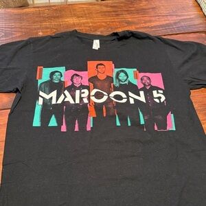 American Apparel Black Maroon 5 Graphic Tee